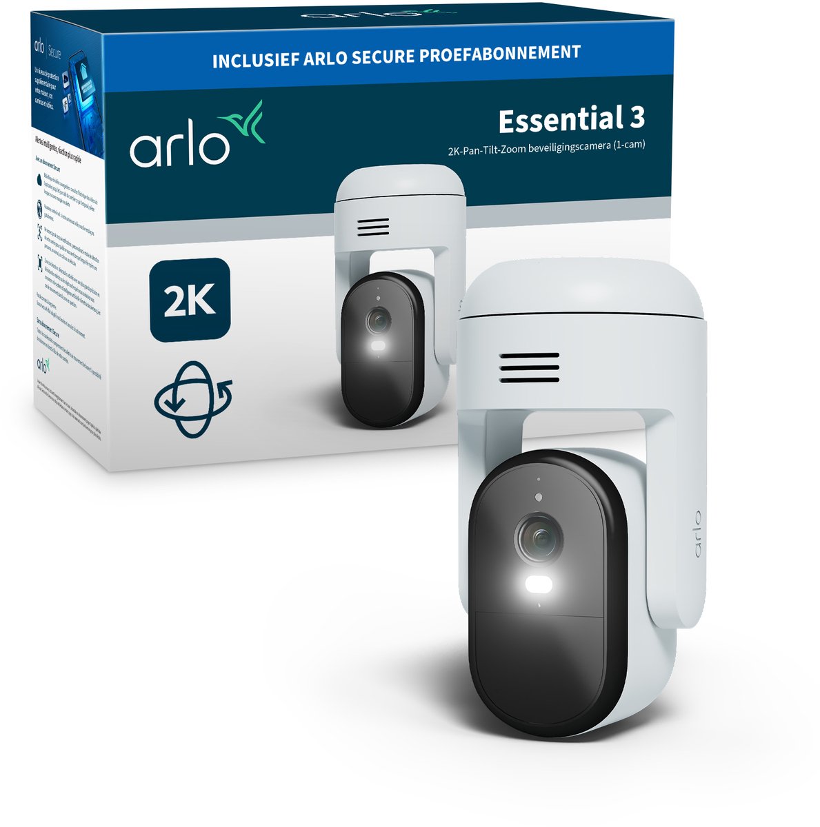 Arlo Essential 3 2K PTZ-beveiligingscamera voor buiten – 1 IP-camera