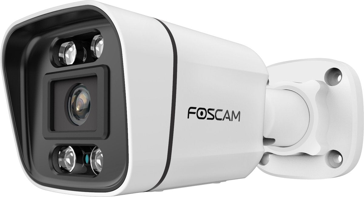 Foscam v8ep security camera - 8mp - uhd poe ip security camera - personal and vehicle detection - white-0