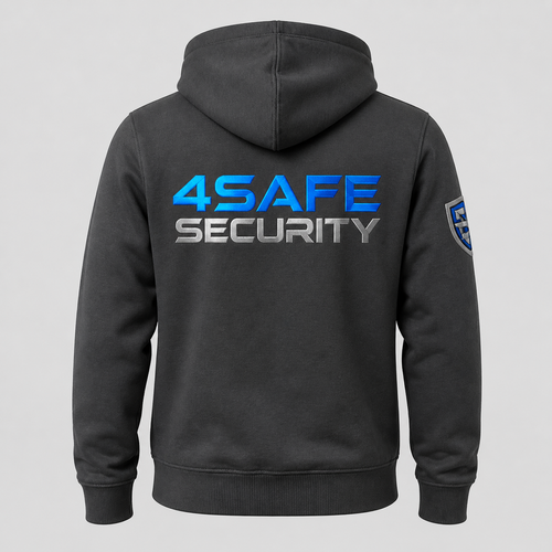 Bedrukte zip-hoodie – 4Safe Pro