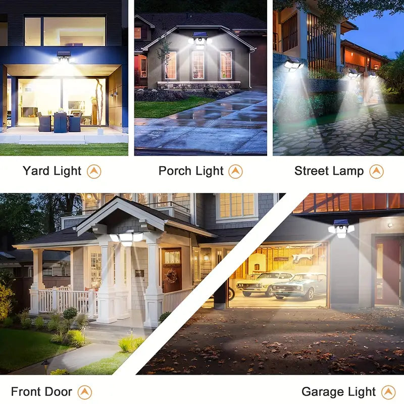 278LEDs Solar Outdoor Motion Sensor Security Flood Lights
